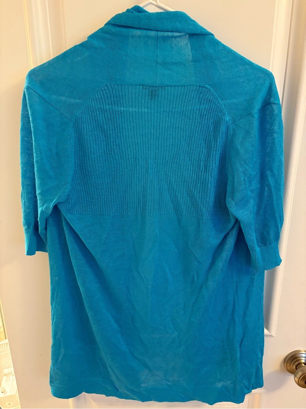Ann Taylor Short Sleeve Turquoise Open-Front Cardigan NWT - Picture 9 of 14